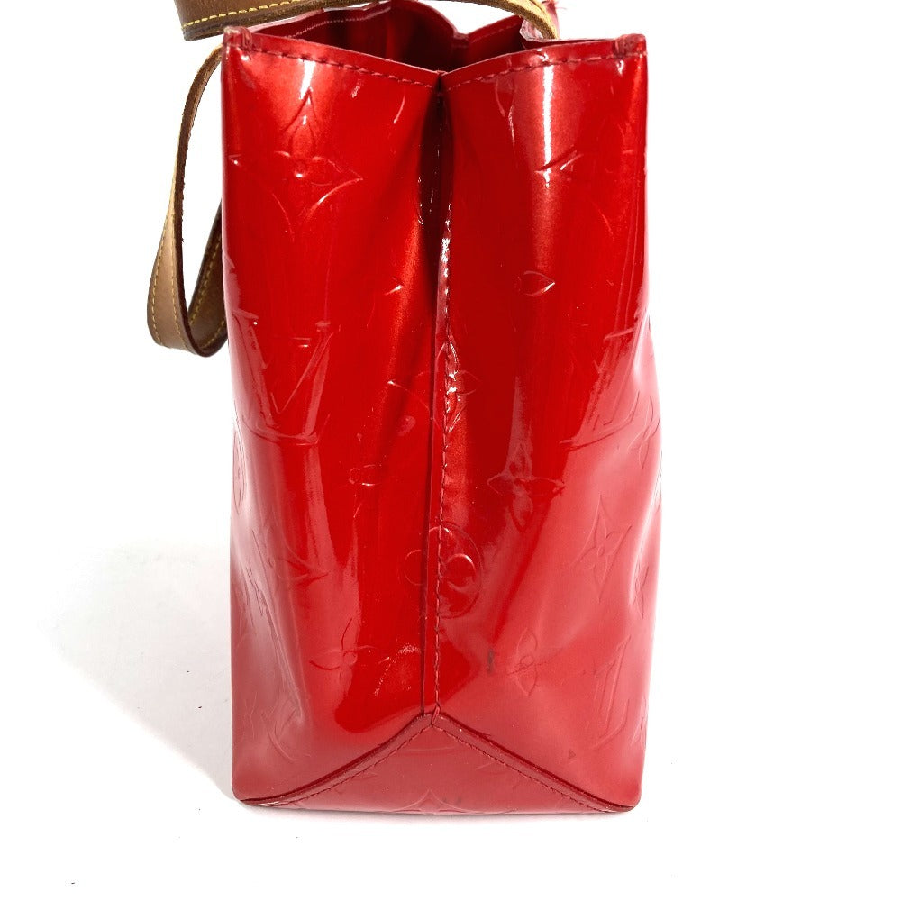 LOUIS VUITTON M91088 Monogram Vernis Reed PM Tote Bag/Handbag in Monogram Vernis Canvas, Unisex, Rouge Red