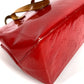 LOUIS VUITTON M91088 Monogram Vernis Reed PM Tote Bag/Handbag in Monogram Vernis Canvas, Unisex, Rouge Red