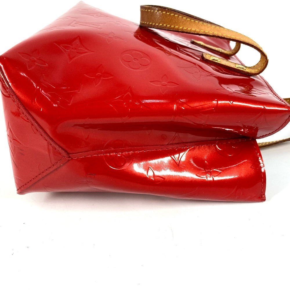 LOUIS VUITTON M91088 Monogram Vernis Reed PM Tote Bag/Handbag in Monogram Vernis Canvas, Unisex, Rouge Red