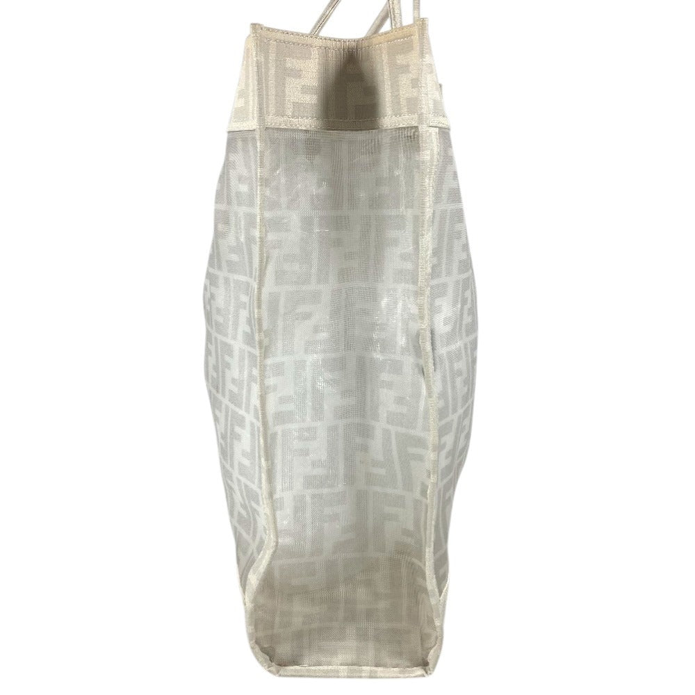 Vintage FENDI Zucca logo mesh shoulder bag with pouch and tote bag in PVC. Unisex.