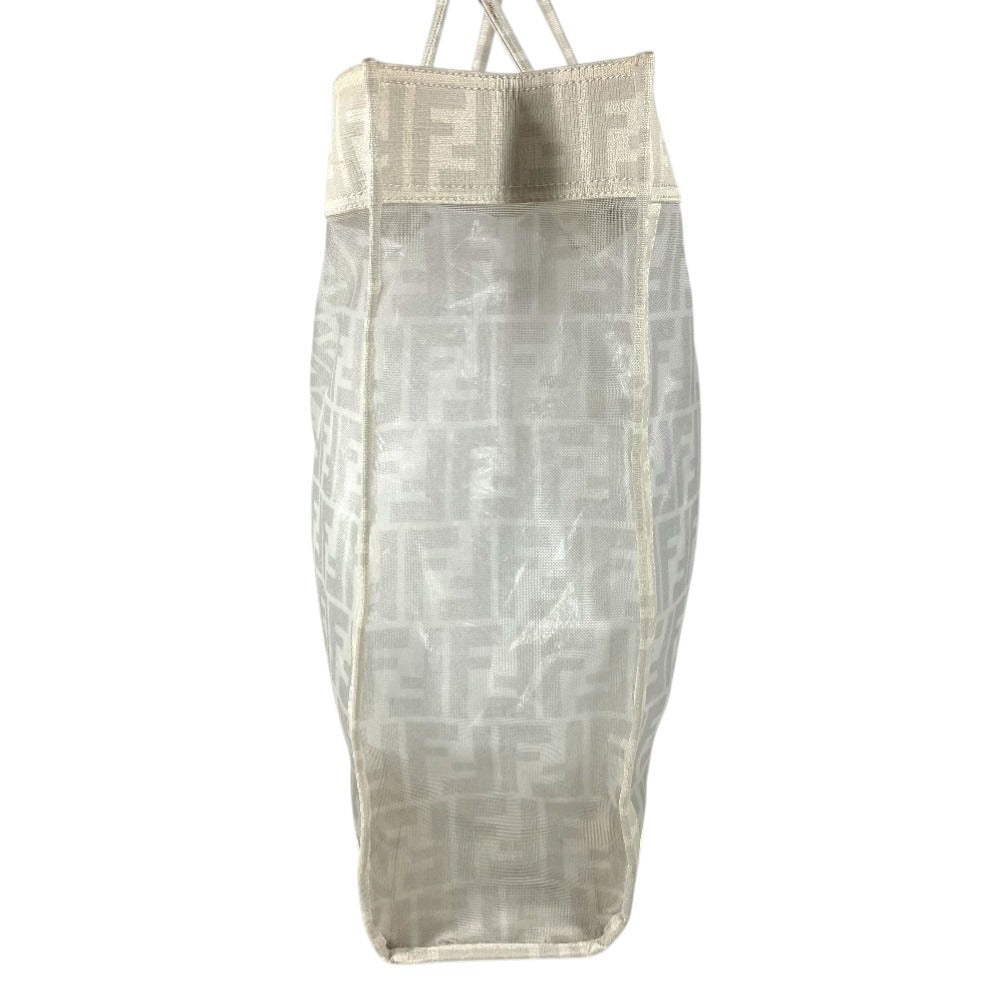 Vintage FENDI Zucca logo mesh shoulder bag with pouch and tote bag in PVC. Unisex.