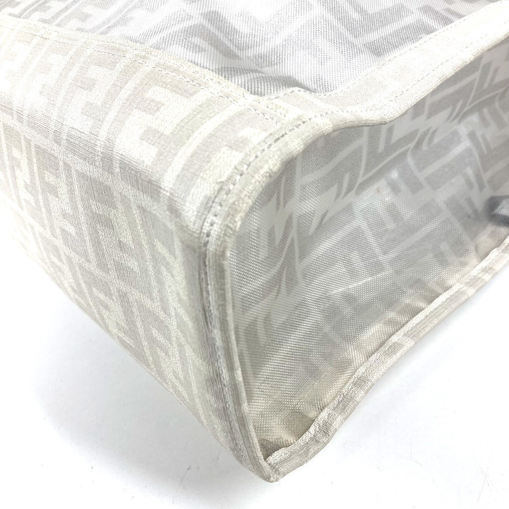 Vintage FENDI Zucca logo mesh shoulder bag with pouch and tote bag in PVC. Unisex.