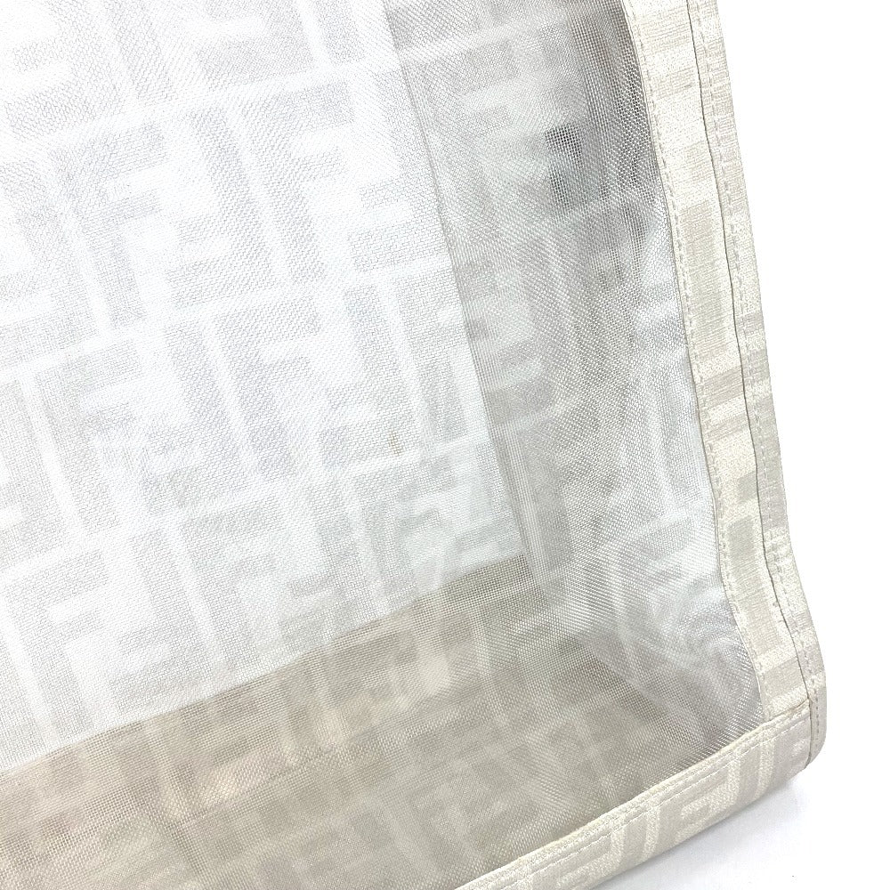 Vintage FENDI Zucca logo mesh shoulder bag with pouch and tote bag in PVC. Unisex.