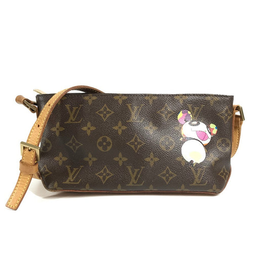 LOUIS VUITTON M51241 モノグラム パンダ 村上隆 トロター ポシェット ミニバッグ カバン 斜め掛け ショルダーバッグ レディース ブラウン