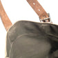 HERMES Etrivière Shopping Tote Bag, Vertical Tote Shoulder Bag, Leather/Canvas, Unisex, Khaki