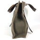 HERMES Etrivière Shopping Tote Bag, Vertical Tote Shoulder Bag, Leather/Canvas, Unisex, Khaki