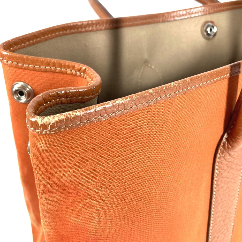 HERMES Garden Party 36 PM Garden Party 36 Bag, Handbag, Shoulder Bag, Tote Bag, Leather/Canvas, Unisex, Orange