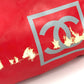 CHANEL Sport CC Coco Mark Logo Cylindrical Drum-Shaped Shoulder Bag, Rubber, Unisex, Red