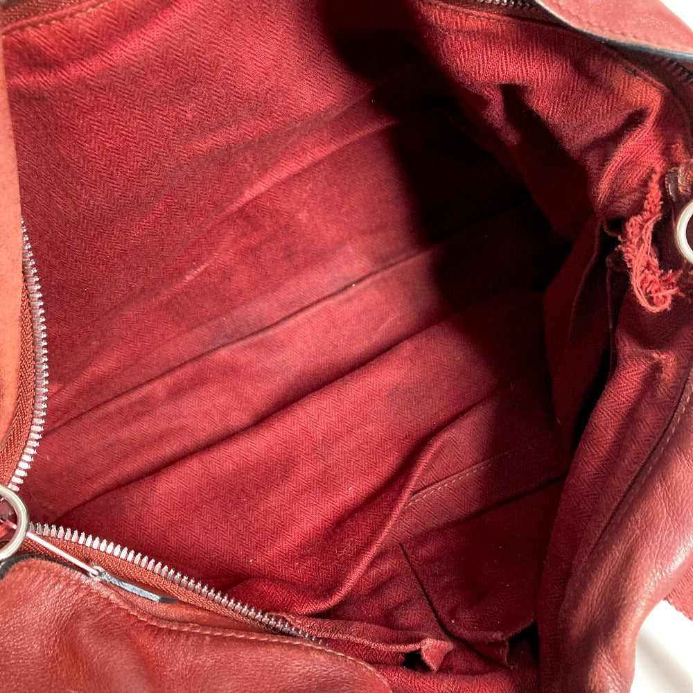 HERMES Caravan Horizontal MM Tote/Shoulder Bag, Leather, Unisex, Red