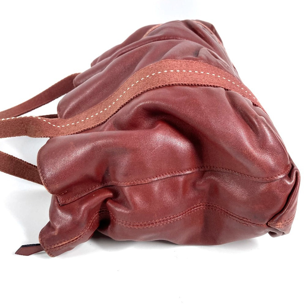 HERMES Caravan Horizontal MM Tote/Shoulder Bag, Leather, Unisex, Red