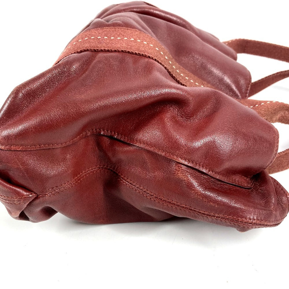 HERMES Caravan Horizontal MM Tote/Shoulder Bag, Leather, Unisex, Red