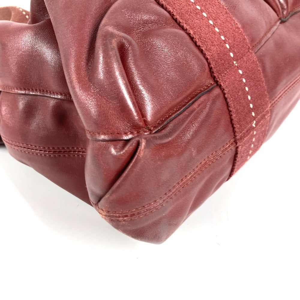 HERMES Caravan Horizontal MM Tote/Shoulder Bag, Leather, Unisex, Red