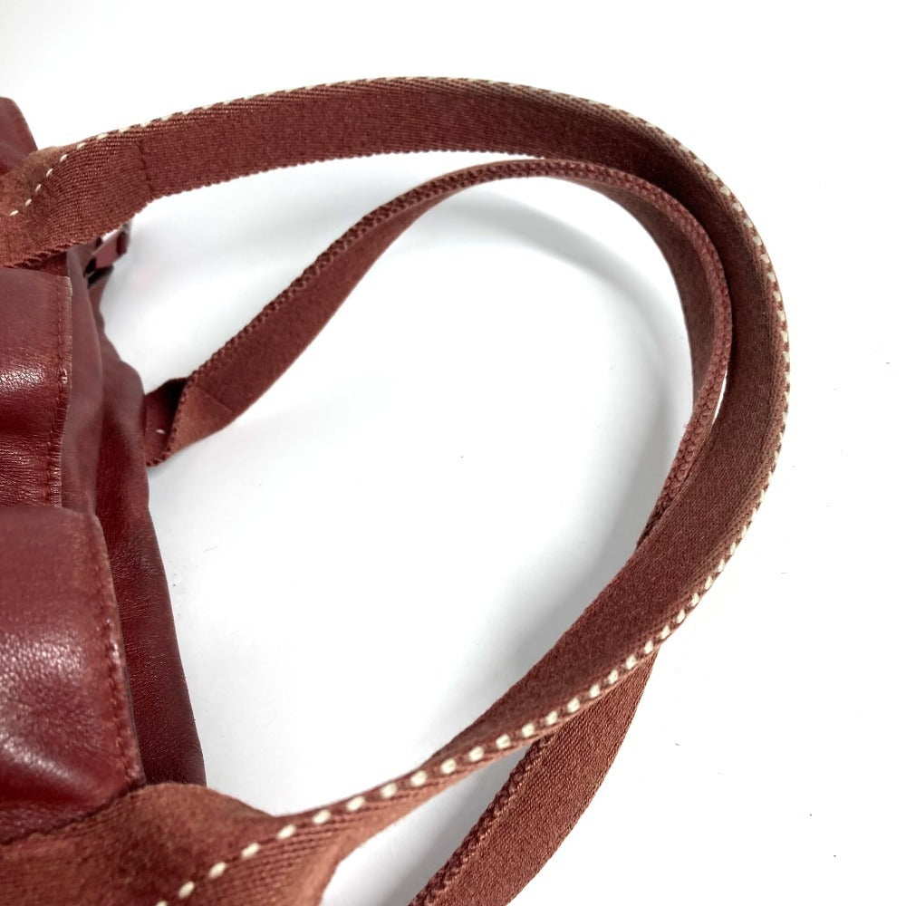 HERMES Caravan Horizontal MM Tote/Shoulder Bag, Leather, Unisex, Red