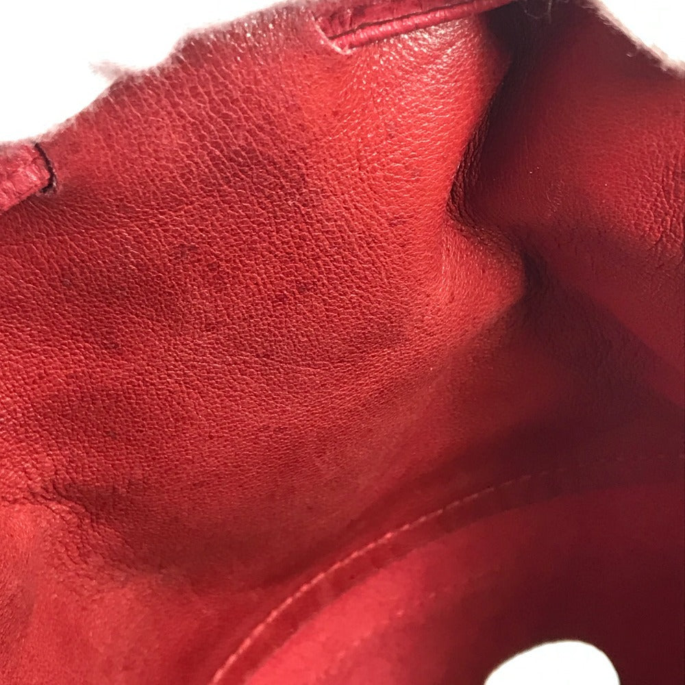 HERMES タッセル フリンジ マンジョワール 巾着バッグ カバン 肩掛け ショルダーバッグ クシュベル レディース レッド