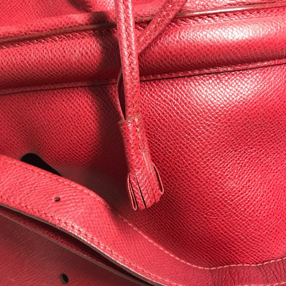 HERMES タッセル フリンジ マンジョワール 巾着バッグ カバン 肩掛け ショルダーバッグ クシュベル レディース レッド