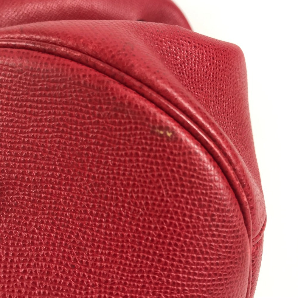 HERMES タッセル フリンジ マンジョワール 巾着バッグ カバン 肩掛け ショルダーバッグ クシュベル レディース レッド