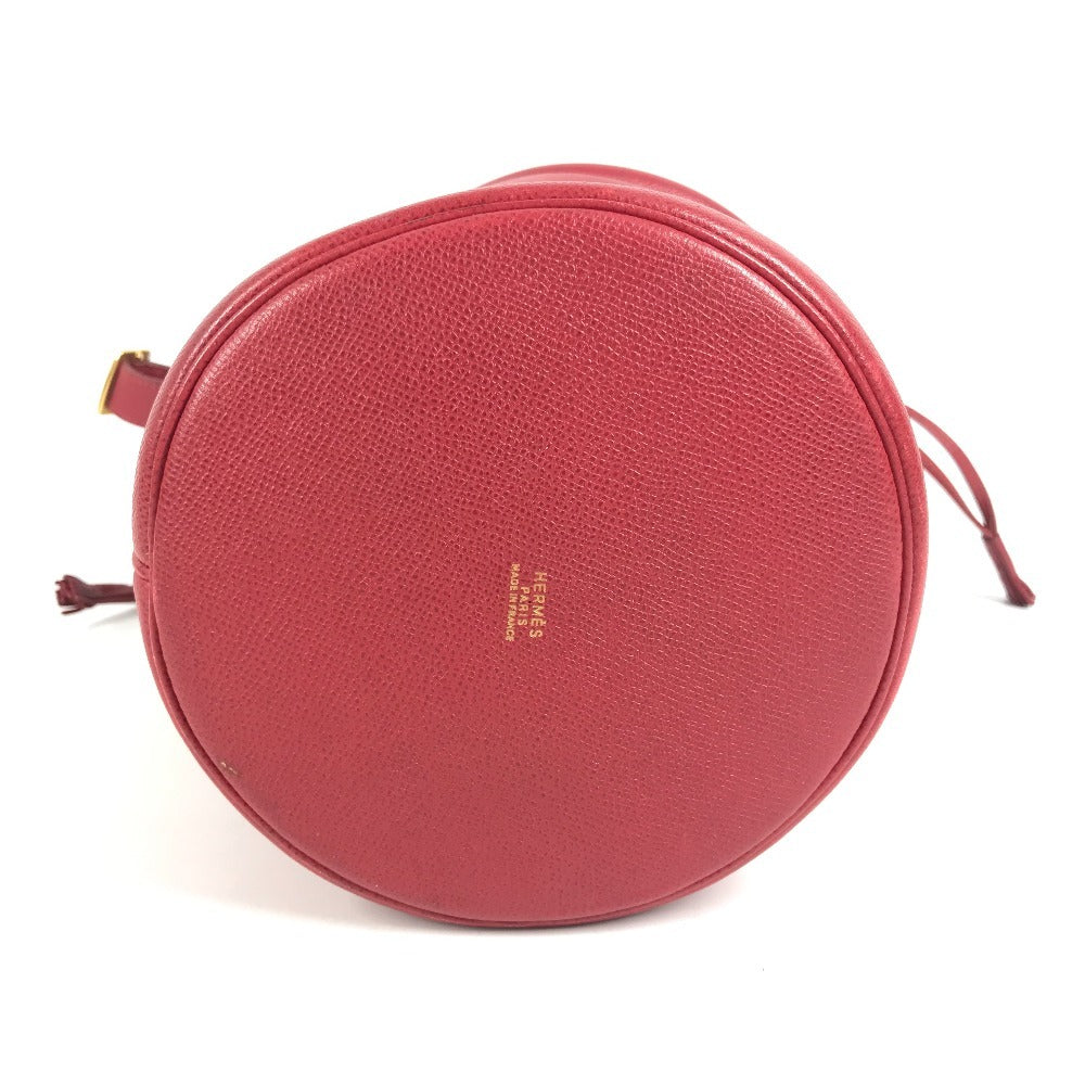 HERMES タッセル フリンジ マンジョワール 巾着バッグ カバン 肩掛け ショルダーバッグ クシュベル レディース レッド