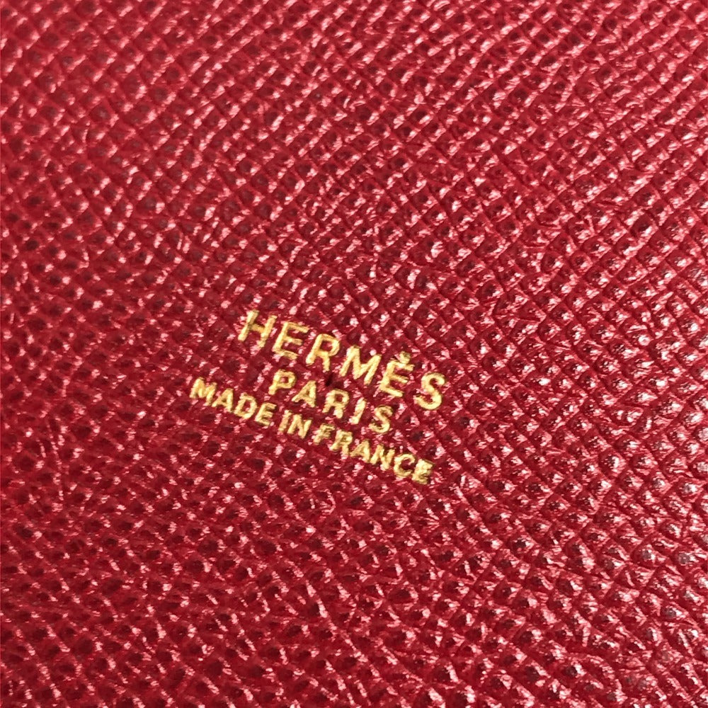 HERMES タッセル フリンジ マンジョワール 巾着バッグ カバン 肩掛け ショルダーバッグ クシュベル レディース レッド