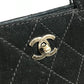 CHANEL Stitch Matelassé Quilted CC Coco Mark Logo Tote Bag Handbag Suede Women's Black