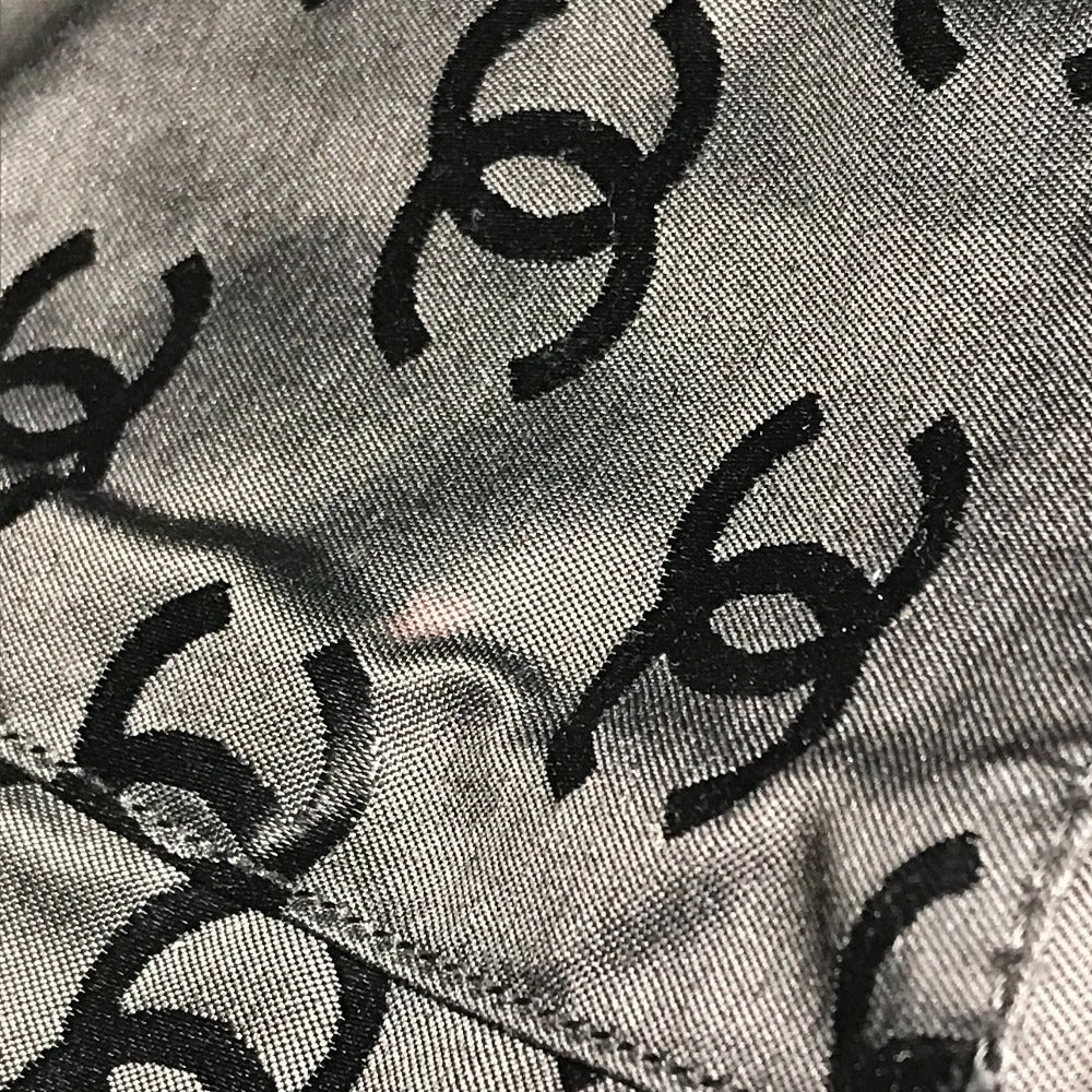 CHANEL Stitch Matelassé Quilted CC Coco Mark Logo Tote Bag Handbag Suede Women's Black