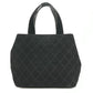 CHANEL Stitch Matelassé Quilted CC Coco Mark Logo Tote Bag Handbag Suede Women's Black