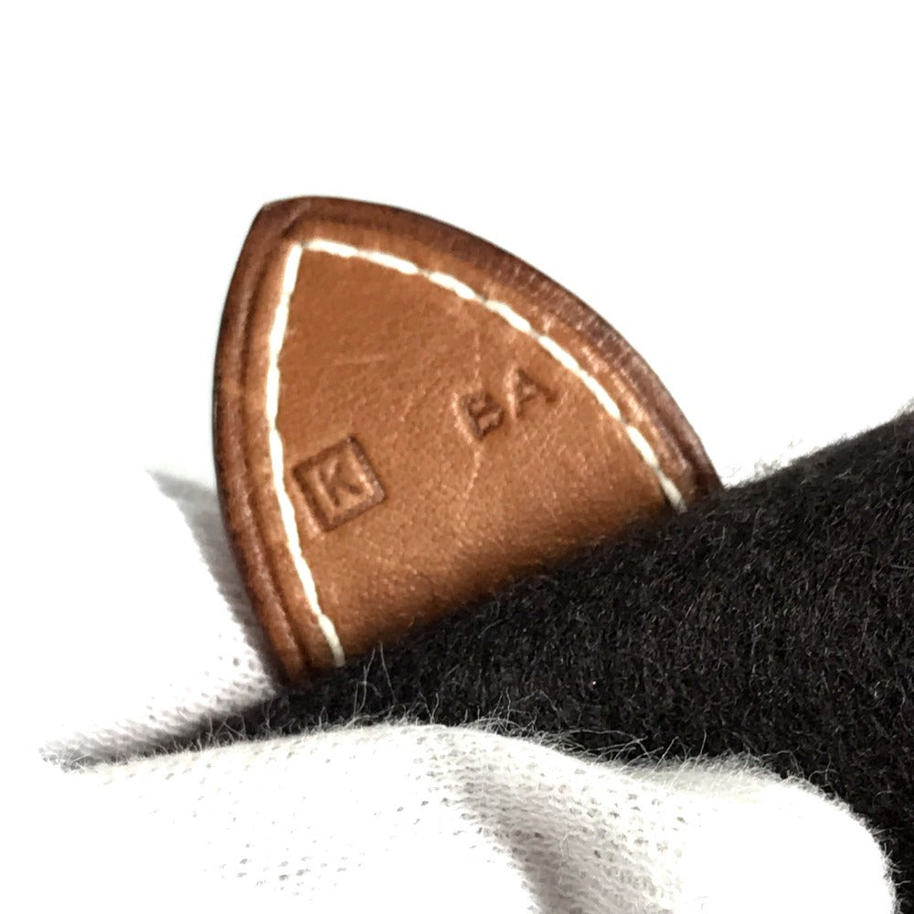 HERMES カメイル ストライプ ロゴ カバン トートバッグ ハンドバッグ レザー/スエード ユニセックス ブラウン