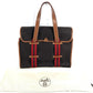 HERMES カメイル ストライプ ロゴ カバン トートバッグ ハンドバッグ レザー/スエード ユニセックス ブラウン