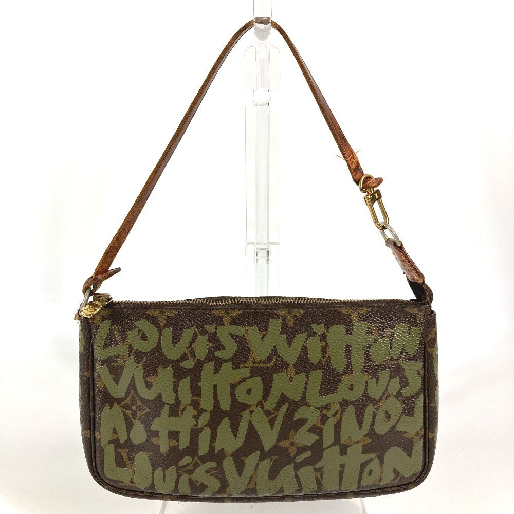 LOUIS VUITTON M92191 Monogram Graffiti Pochette Accessory Pouch, Shoulder Bag, Monogram Graffiti Canvas, Women's, Khaki