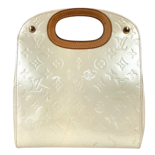 LOUIS VUITTON M91378 Monogram Vernis Maple Drive Bag Handbag Monogram Vernis Canvas Women's Perle White