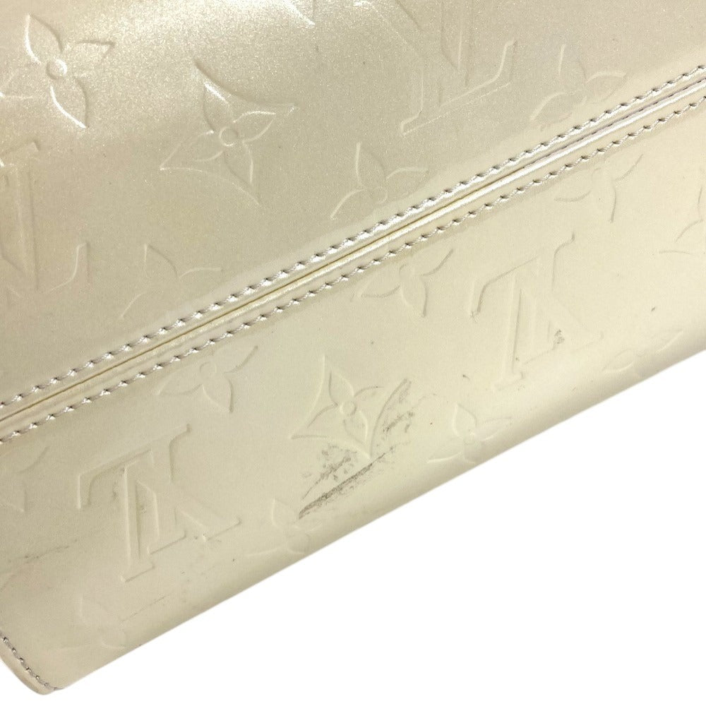 LOUIS VUITTON M91378 Monogram Vernis Maple Drive Bag Handbag Monogram Vernis Canvas Women's Perle White