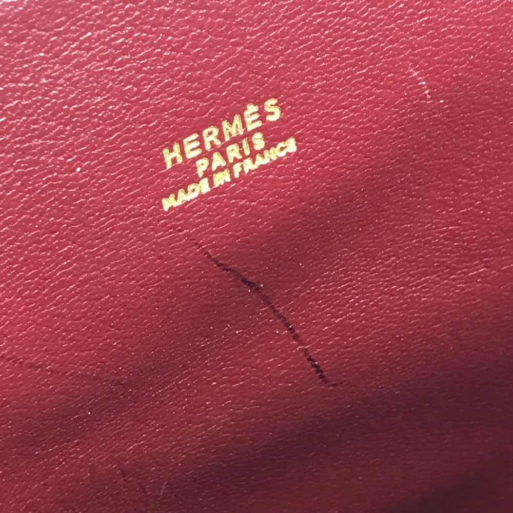 HERMES ヴィンテージ イルドヴォ― カバン トートバッグ トリコロールカラー ハンドバッグ ボックスカーフ レディース ネイビー