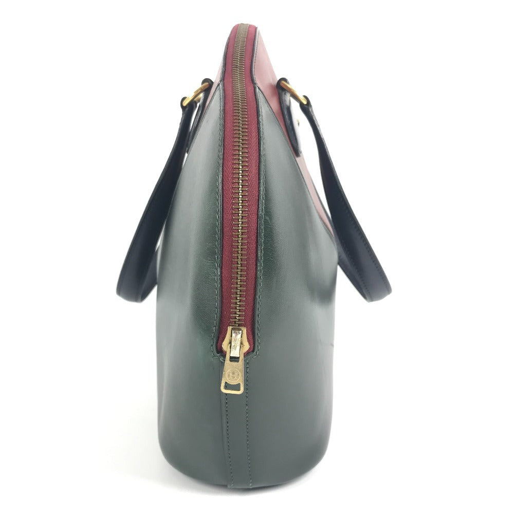 HERMES ヴィンテージ イルドヴォ― カバン トートバッグ トリコロールカラー ハンドバッグ ボックスカーフ レディース ネイビー