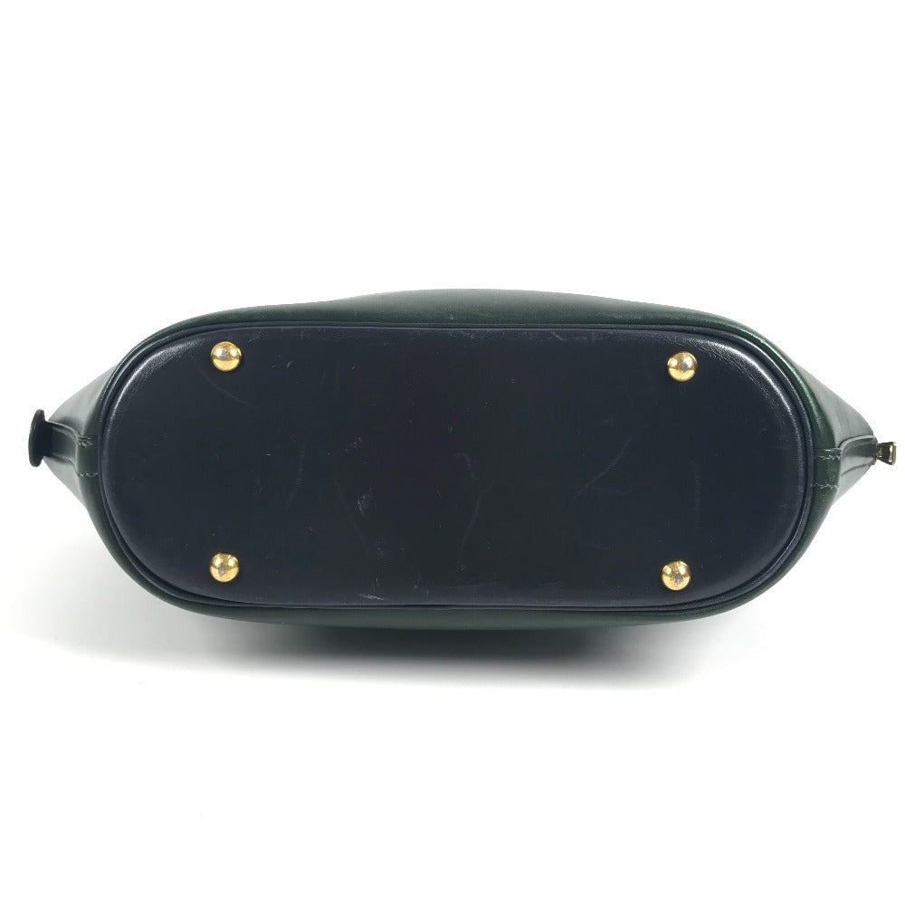 HERMES ヴィンテージ イルドヴォ― カバン トートバッグ トリコロールカラー ハンドバッグ ボックスカーフ レディース ネイビー