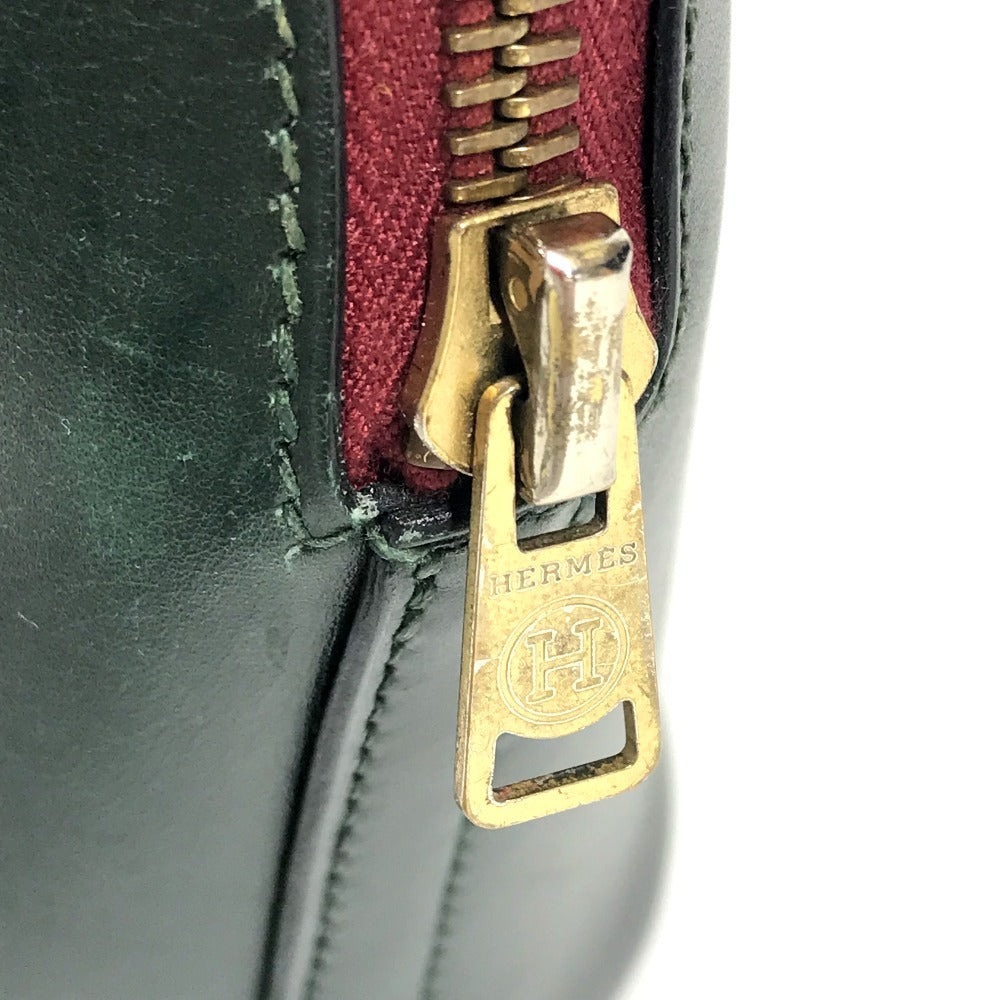 HERMES ヴィンテージ イルドヴォ― カバン トートバッグ トリコロールカラー ハンドバッグ ボックスカーフ レディース ネイビー