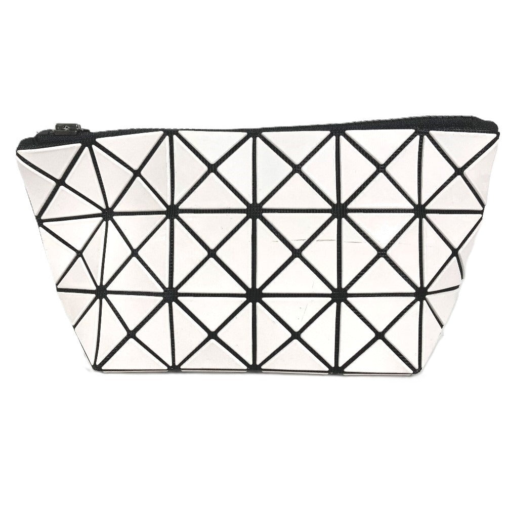 ISSEY MIYAKE BAOBAO กระเป๋าเครื่องสำอาง กระเป๋าใส่เครื่องสำอาง กระเป๋าคลัตช์ กระเป๋าอเนกประสงค์ PVC สีขาว unisex