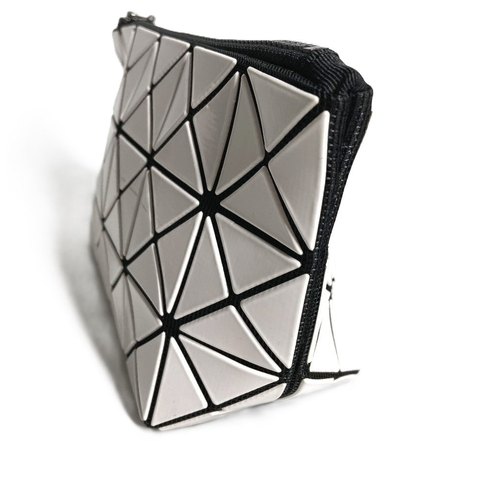 ISSEY MIYAKE BAOBAO กระเป๋าเครื่องสำอาง กระเป๋าใส่เครื่องสำอาง กระเป๋าคลัตช์ กระเป๋าอเนกประสงค์ PVC สีขาว unisex
