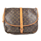 LOUIS VUITTON M42254 Monogram Saumur 35 Shoulder Bag, Crossbody Flap, Monogram Canvas, Unisex, Brown
