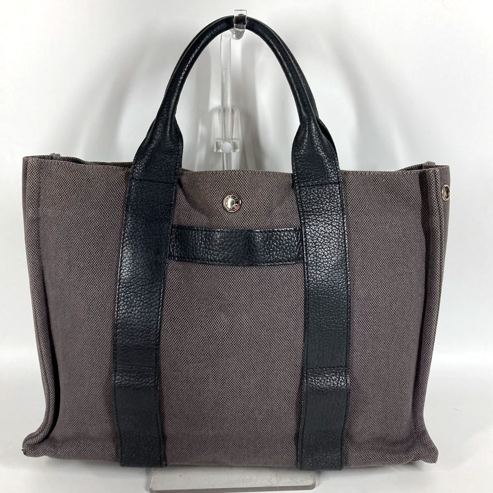 HERMES サックアーネMM サックアーネ MM カバン トートバッグ ハンドバッグ レザー/キャンバス ユニセックス グレー