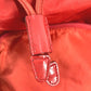 PRADA Triangle Logo Plate Backpack Nylon Unisex Red