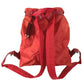 PRADA Triangle Logo Plate Backpack Nylon Unisex Red