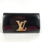 LOUIS VUITTON M61316 Vernis Portefeuille Louise Flap Long Wallet กระเป๋าสตางค์ใบยาว หนังแก้ว Unisex สีดำ