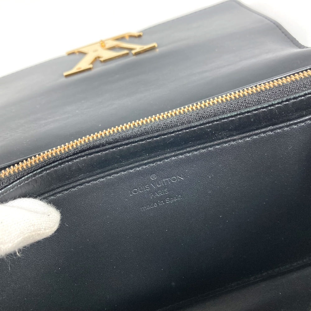 LOUIS VUITTON M61316 Vernis Portefeuille Louise Flap Long Wallet กระเป๋าสตางค์ใบยาว หนังแก้ว Unisex สีดำ