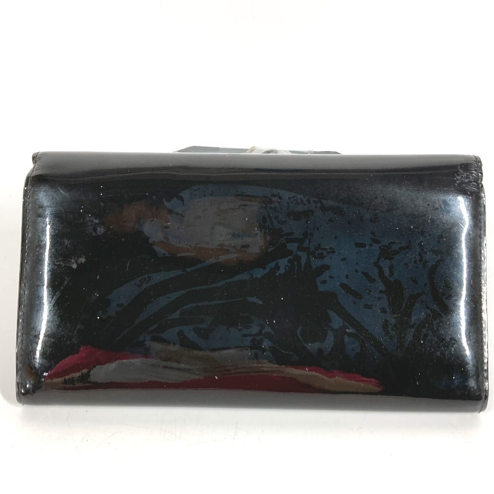 LOUIS VUITTON M61316 Vernis Portefeuille Louise Flap Long Wallet กระเป๋าสตางค์ใบยาว หนังแก้ว Unisex สีดำ