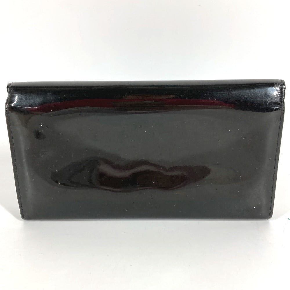 LOUIS VUITTON M61316 Vernis Portefeuille Louise Flap Long Wallet กระเป๋าสตางค์ใบยาว หนังแก้ว Unisex สีดำ