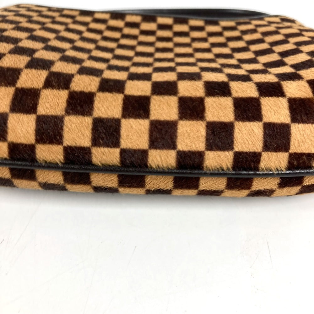 LOUIS VUITTON M92132 ダミエ ソバージュ タイガー カバン アクセサリーポーチ ブラウン ハンドバッグ レザー/ハラコ レディース ブラウン