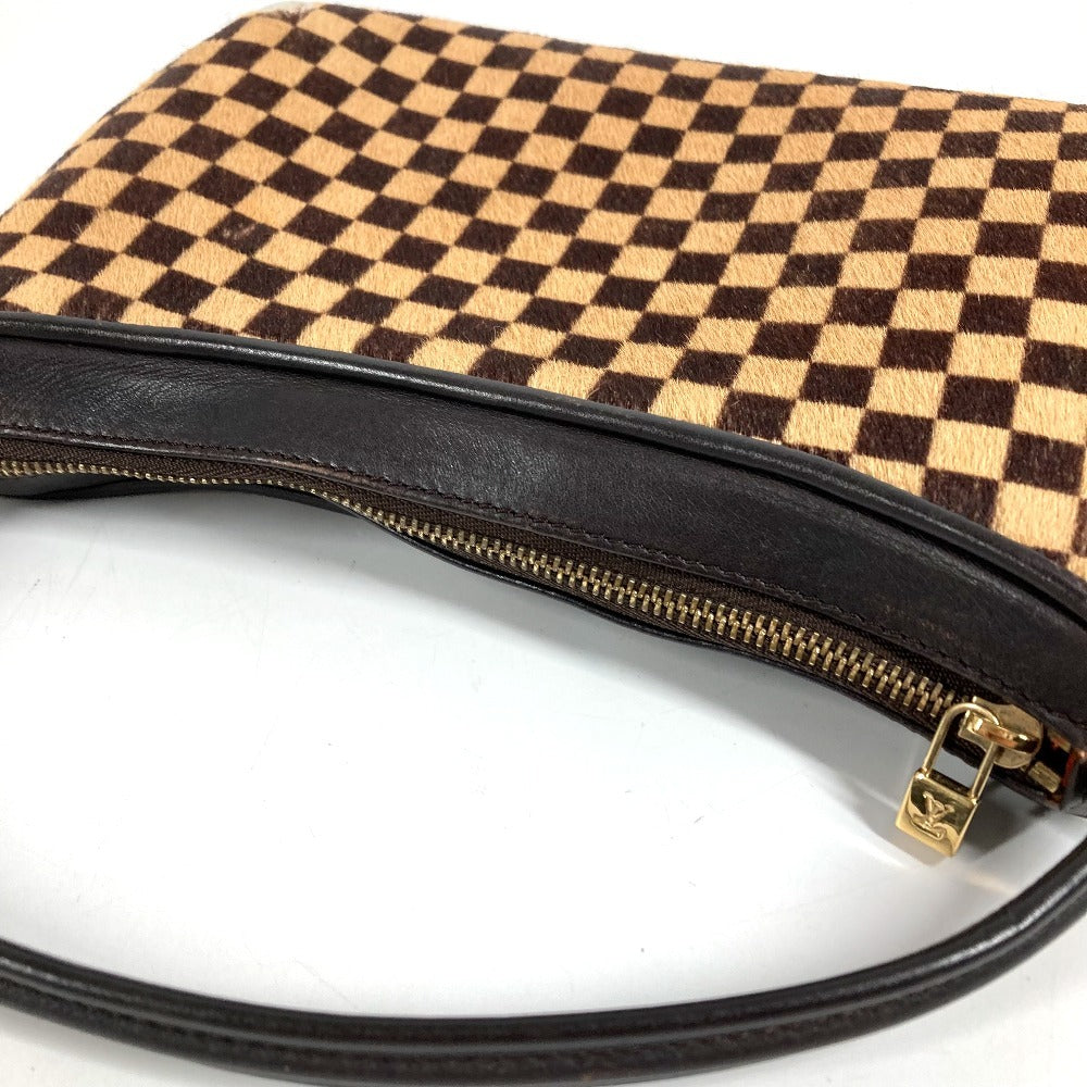 LOUIS VUITTON M92132 ダミエ ソバージュ タイガー カバン アクセサリーポーチ ブラウン ハンドバッグ レザー/ハラコ レディース ブラウン