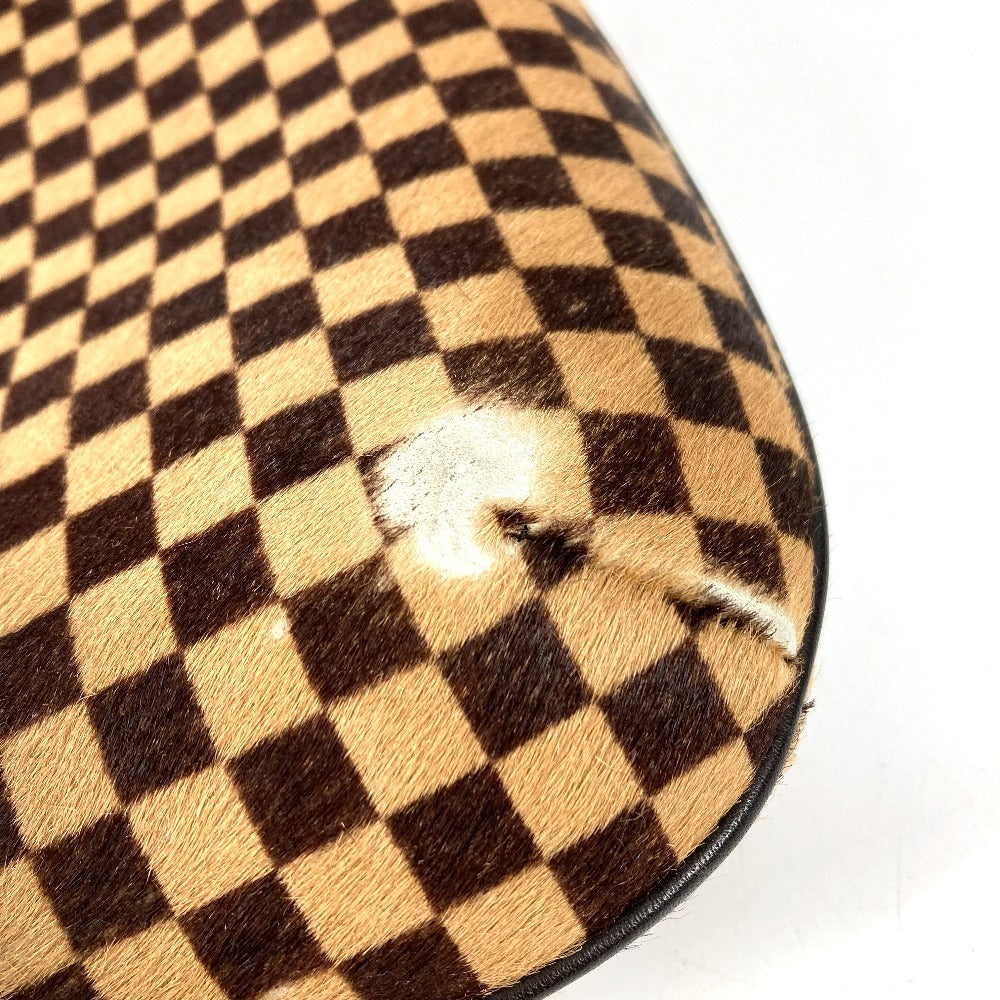 LOUIS VUITTON M92132 ダミエ ソバージュ タイガー カバン アクセサリーポーチ ブラウン ハンドバッグ レザー/ハラコ レディース ブラウン