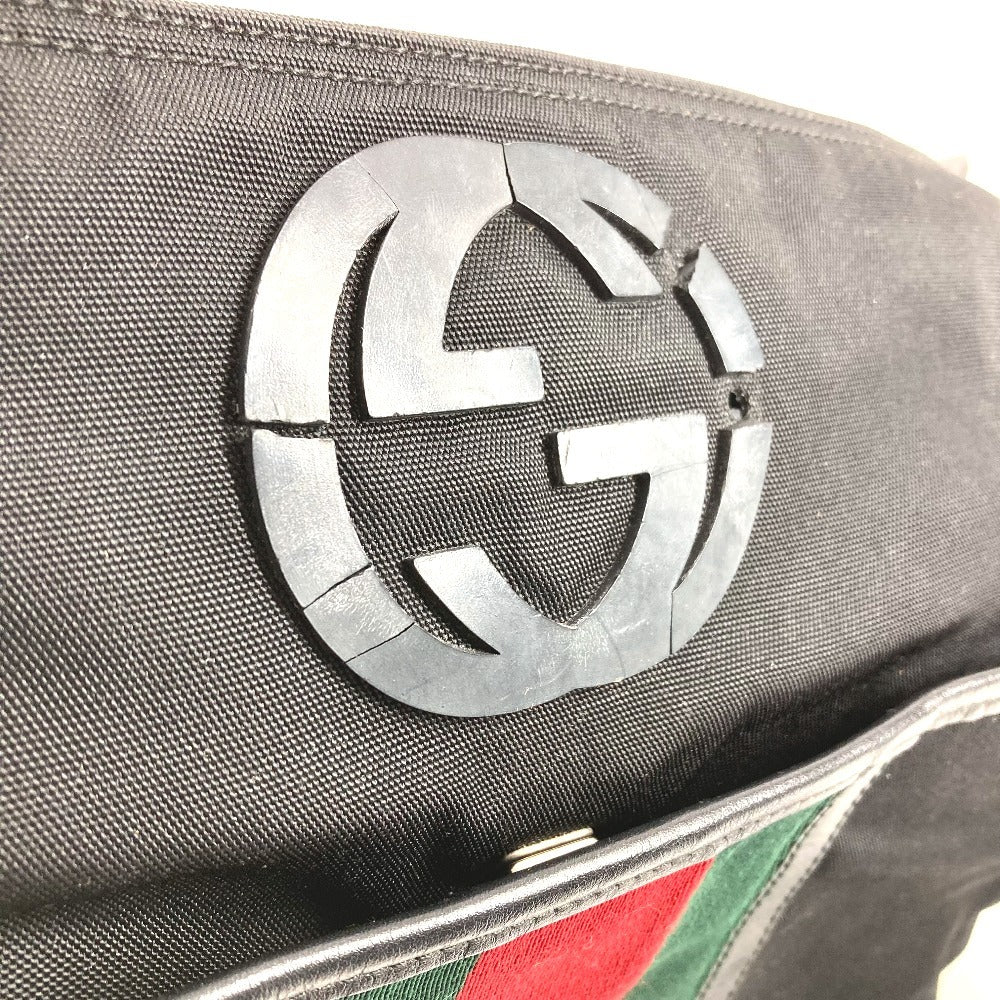 GUCCI 181067 GG ロゴ カバン 斜め掛け ショルダーバッグ ナイロン ユニセックス ブラック