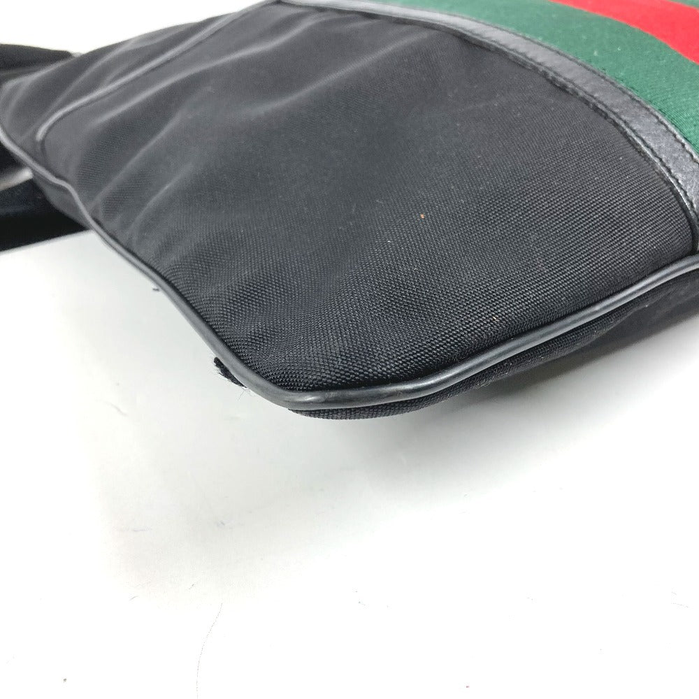 GUCCI 181067 GG ロゴ カバン 斜め掛け ショルダーバッグ ナイロン ユニセックス ブラック