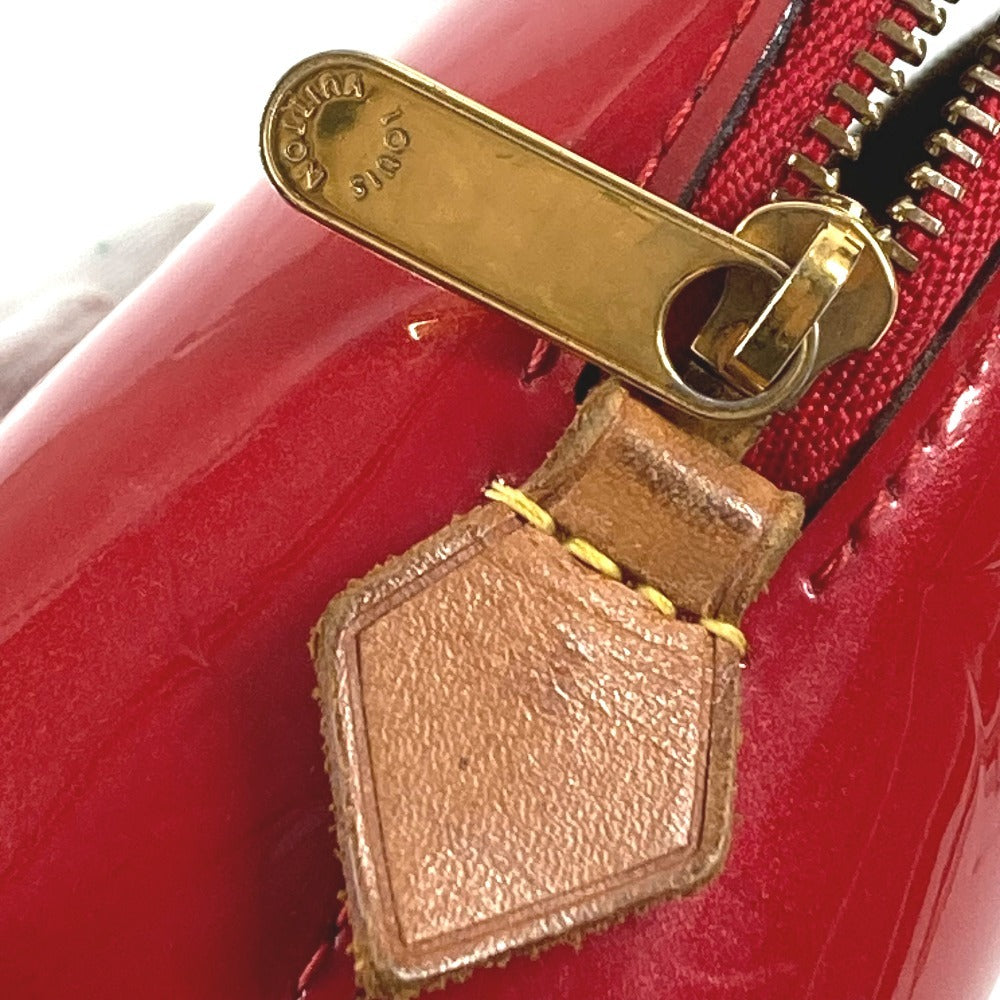 LOUIS VUITTON M90172 Monogram Vernis Pochette Cosmetique Makeup Pouch Pouch Multi-purpose Pouch Cosmetic Pouch Monogram Vernis Unisex Cerise Red